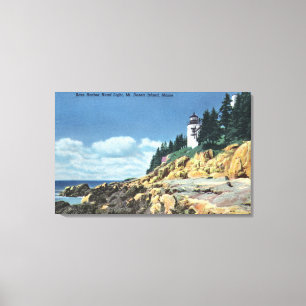 Toile Mt. L'Île déserte, phare bas de tête de port