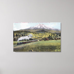 Toile Mt. Shasta et rail Pacifique du sud