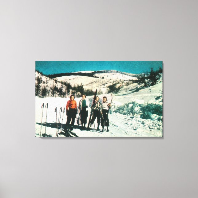 Toile Mt. Spokane State Park Ladies SkiingWashington (Recto)