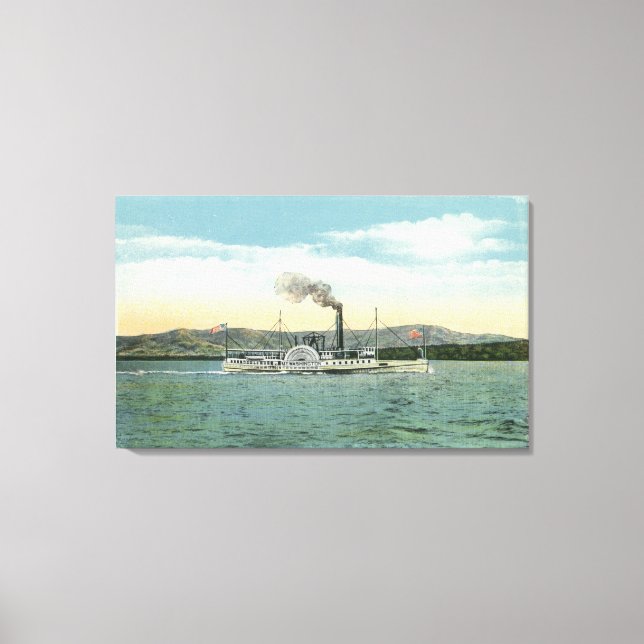 Toile Mt Washington Steamer, Ossipee Range View (Recto)