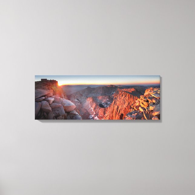 Toile Mt Whitney et Pinnacles Sunrise - John Muir Trail (Recto)