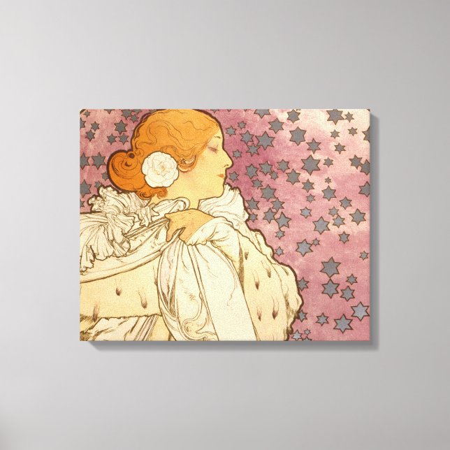 Toile Mucha Art nouveau femme beauté (Recto)