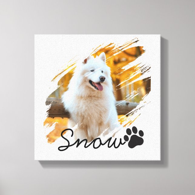 Toile Mug personnalisé avec photo et nom d'animal de com (Recto)