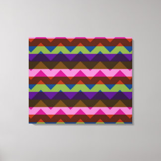 Toile Multicolor Chevron Zigzag Motif à bande 5