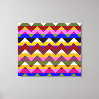 Toile Multicolore Chevron Zigzag Motif à bande 3