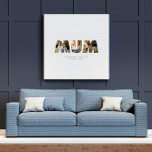 Toile Mum 3 photo moderne élégant noir crème mère jour<br><div class="desc">Mum 3 photo cadeau de typographie moderne. Idéal pour la journée contemporaine des mères élégantes,  anniversaires ou cadeaux de Noël. Design moderne noir et blanc,  les couleurs peuvent être customisées selon votre décoration et votre style.</div>