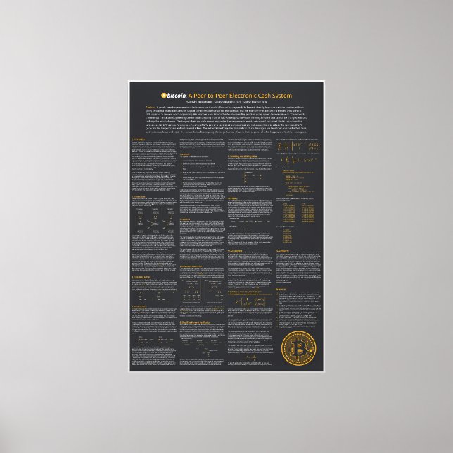 Toile Mur Art & Décor Bitcoin (Recto)