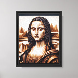 Toile MUR ART Mona Lisa Portrait / Peinture Canvas