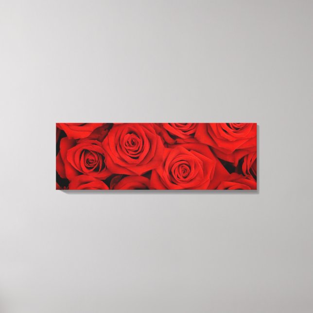 Toile Mur Art-Rouge Roses (Recto)