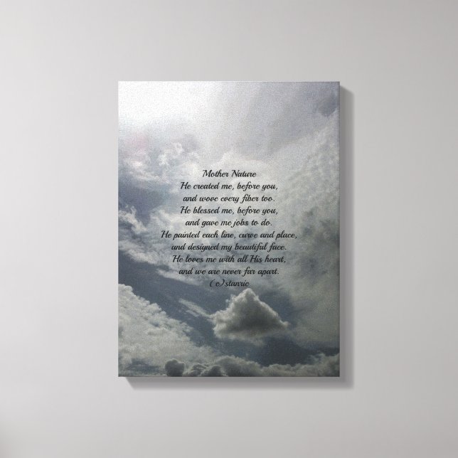 TOILE MUR CANVAS MÈRE NATURE POEM STYLE DESIGN (Recto)