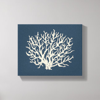 Toile Mur de corail bleu foncé