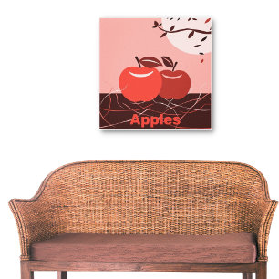 Toile Mur de cuisine élégante Red Apple