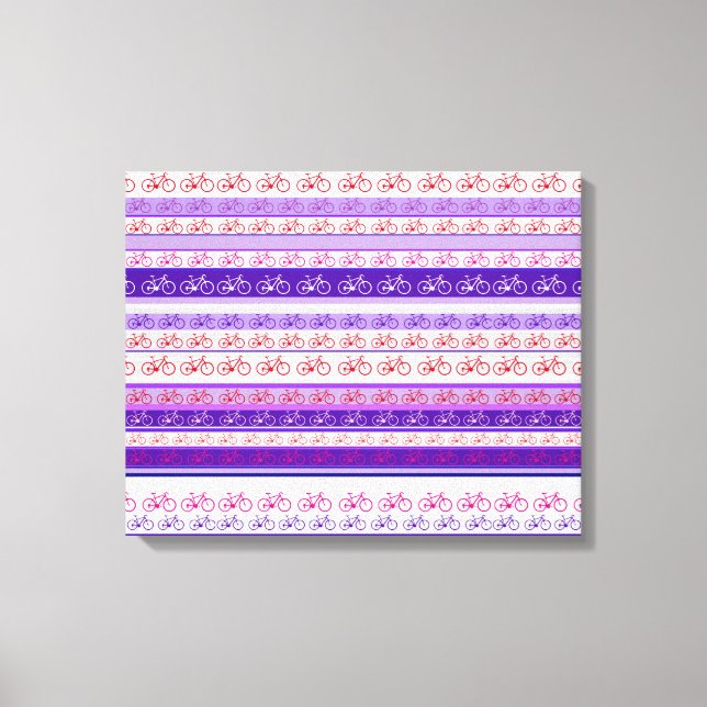 Toile mur de décoration à rayures de vélo (Recto)