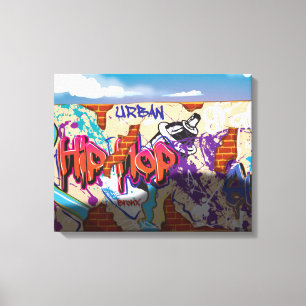 Toile Mur de graffiti de hip hop urbain.