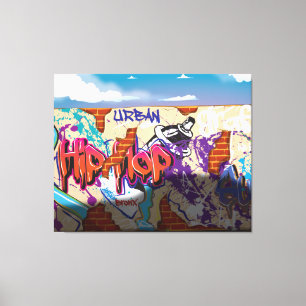 Toile Mur de graffiti de hip hop urbain.
