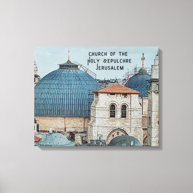 Toile Mur de Jérusalem Sacrée - Église Saint-Sépulcre (Recto)