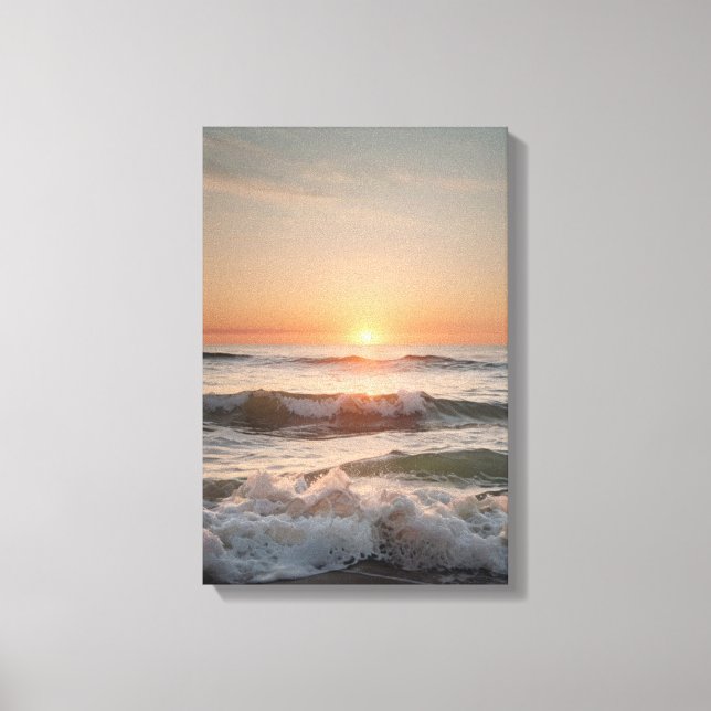 Toile Mur de sérénité au coucher du soleil sur l'océan (Recto)