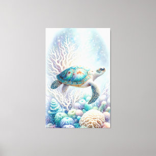 Toile Mur de tortue de mer paisible