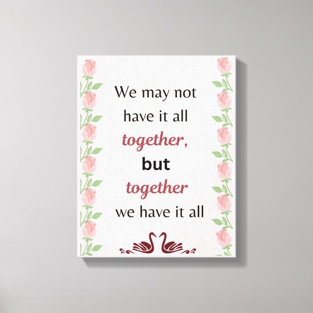 Toile Mur romantique pour les couples - Décor parfait (Recto)