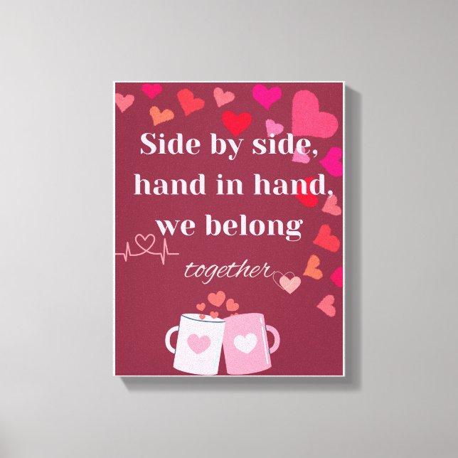 Toile Mur romantique pour les couples - Décor parfait (Recto)