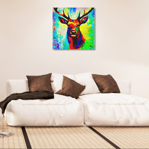 Toile Mural artistique en acrylique cerf majestueux - Fi