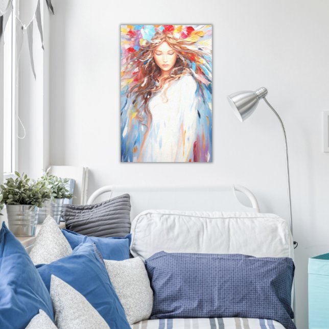 Toile murale abstraite Ange vibrant  (Canvas Print Bright Abstract Angel Peaceful and Vibrant )
