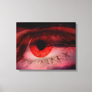 Toile murale flottante d'art oculaire rouge