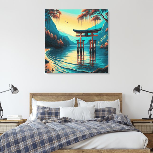 Toile "Murmures de Tranquillité : La Porte de l'Esprit" (Insitu(Chambre))