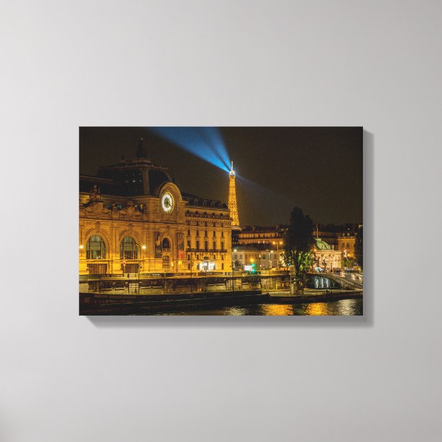 Toile Musée d'Orsay à Paris la nuit (Recto)