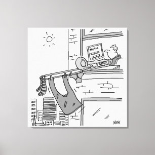 Toile Musicien Drôle Joueur Trombone
