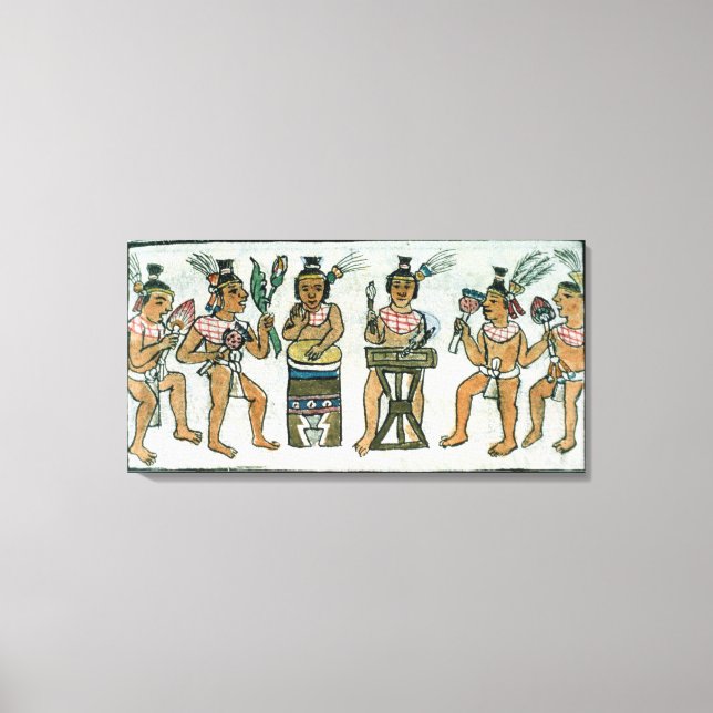 Toile Musiciens aztèques d'un compte de Aztec (Recto)