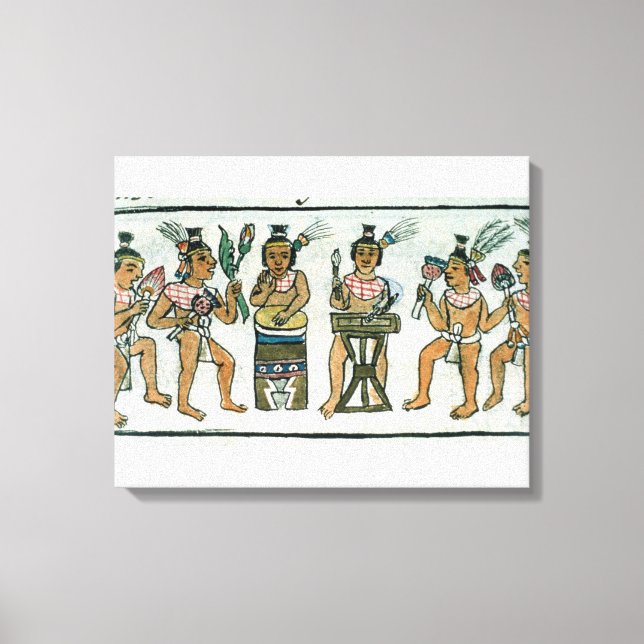 Toile Musiciens aztèques d'un compte de Aztec (Recto)
