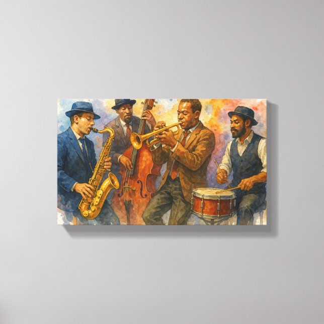 Toile Musiciens de jazz (Recto)