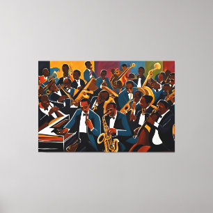Toile Musiciens de jazz
