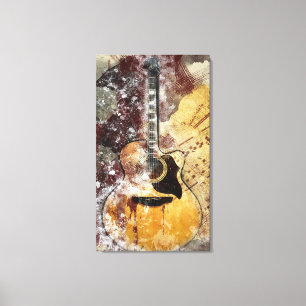 Toile Musique Abstraite Guitare Canvas Wall Art