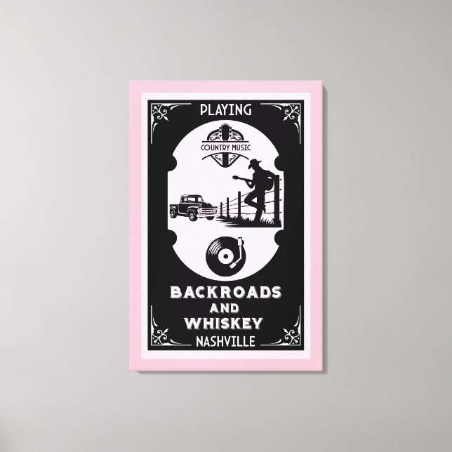 Toile Musique de country romantique classique (Recto)