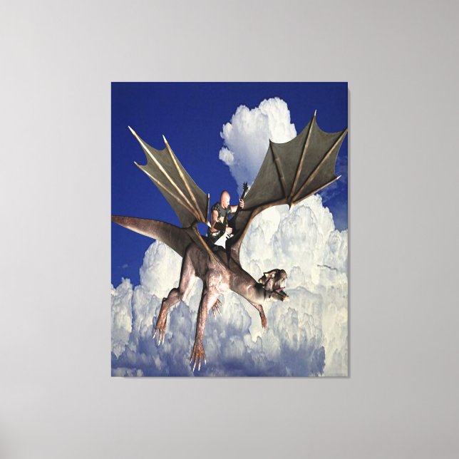 Toile Musique de dragon dans les nuages (Recto)