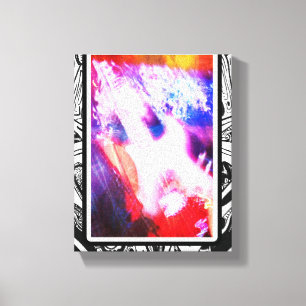Toile Musique en mouvement Cadre artistique rose blanc