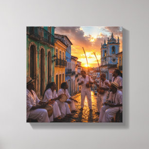 Toile Musique folklorique brésilienne Coucher de soleil