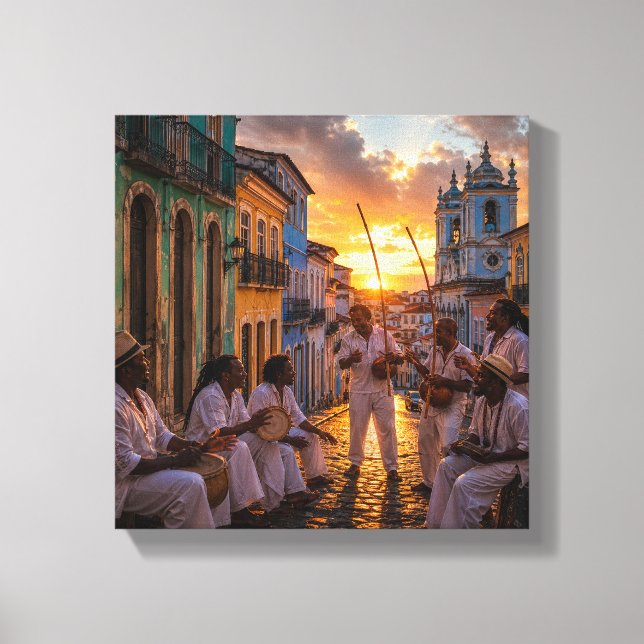 Toile Musique folklorique brésilienne Coucher de soleil  (Recto)