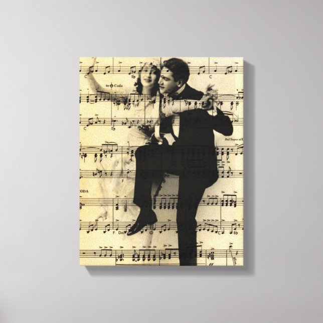 Toile Musique vintage et danse (Recto)