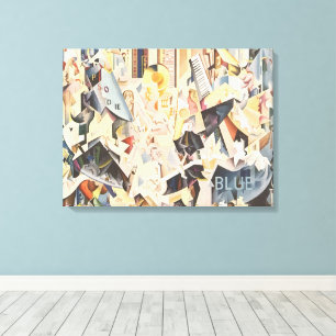 Toile Musique vintage, jazz d'art déco, rhapsodie dans