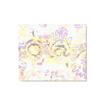 Mustard Jaune lignes de torsion et orange nuageux