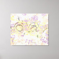 Mustard Jaune lignes de torsion et orange nuageux