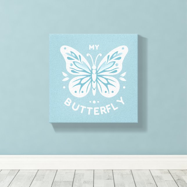 Toile My Butterfly Canvas Wall Art (Insitu (Plancher de Bois))