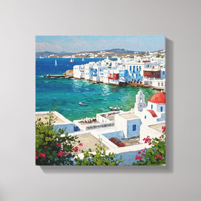 Toile Mykonos Grèce Iles grecques Petite Venise (Recto)