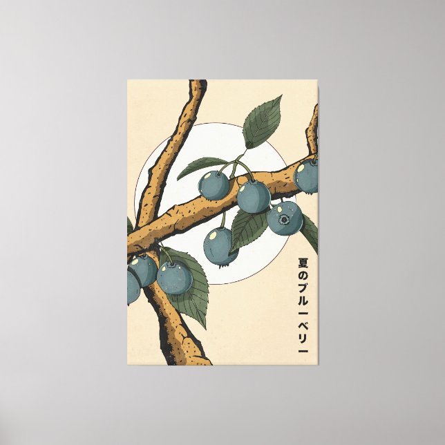 Toile Myrtilles japonaises (Recto)