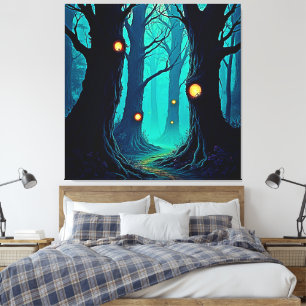 Toile Mystère de la forêt Imaginaire foncé