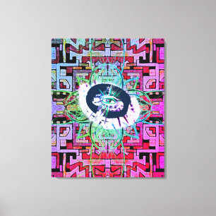 Toile Mystery Eye et Motif tribal/ethnique