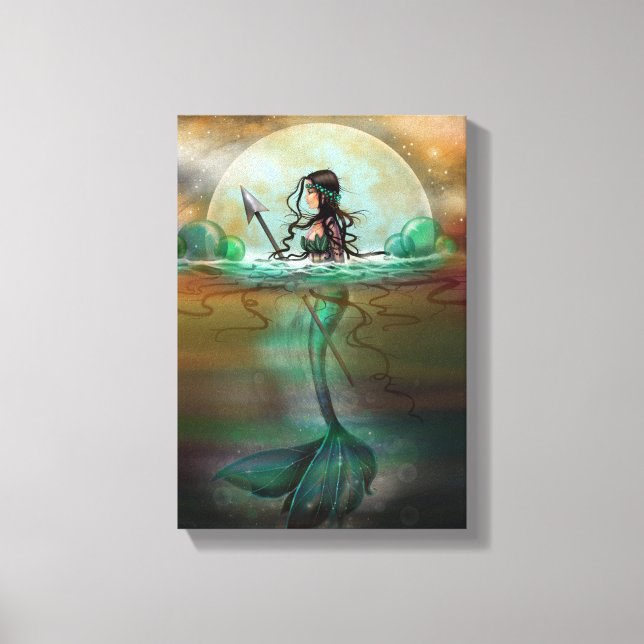 Toile Mystic Sea Mermaid Imaginaire Art par Molly Harris (Recto)